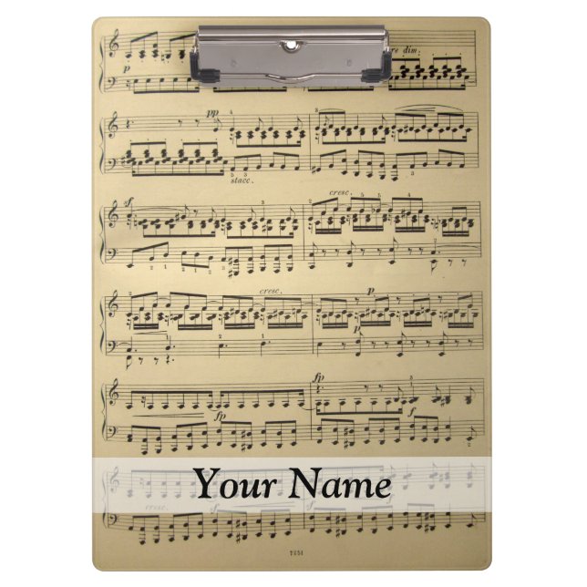 Vintage Music Sheet Clipboard (Front)