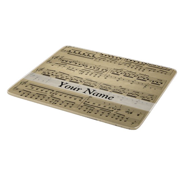 Vintage Music Sheet Cutting Board (Corner)