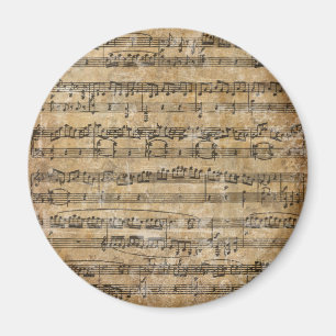 Vintage Music Sheet Magnet