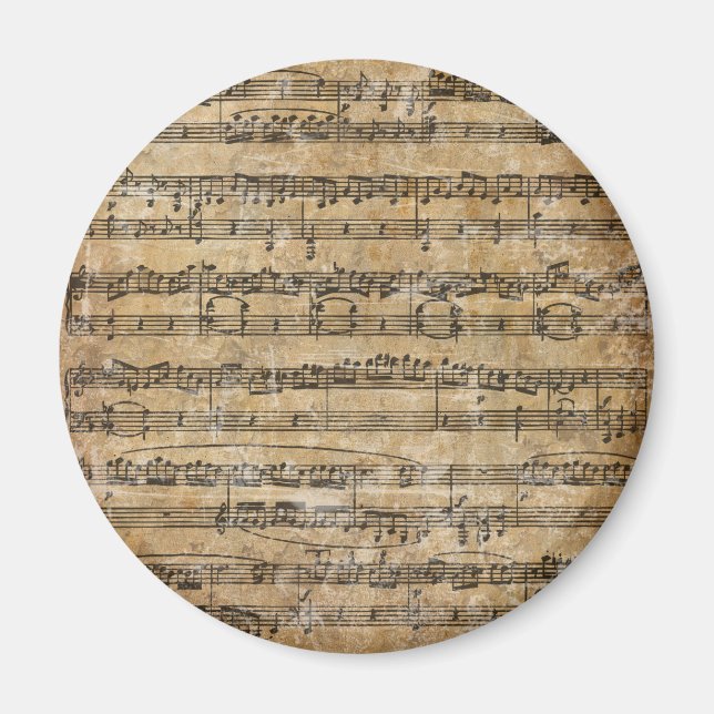Vintage Music Sheet Magnet (Front)