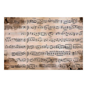 Vintage Music Sheet Poster