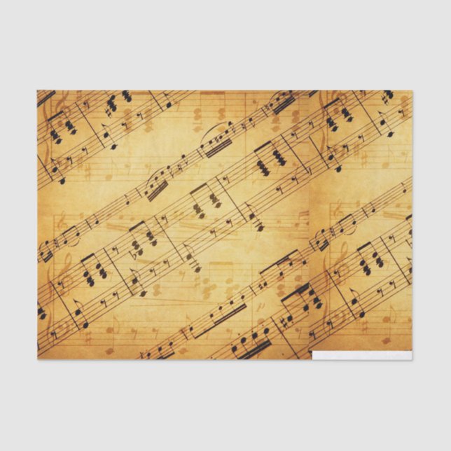 Vintage Music Sheet Tissue Paper (Front)