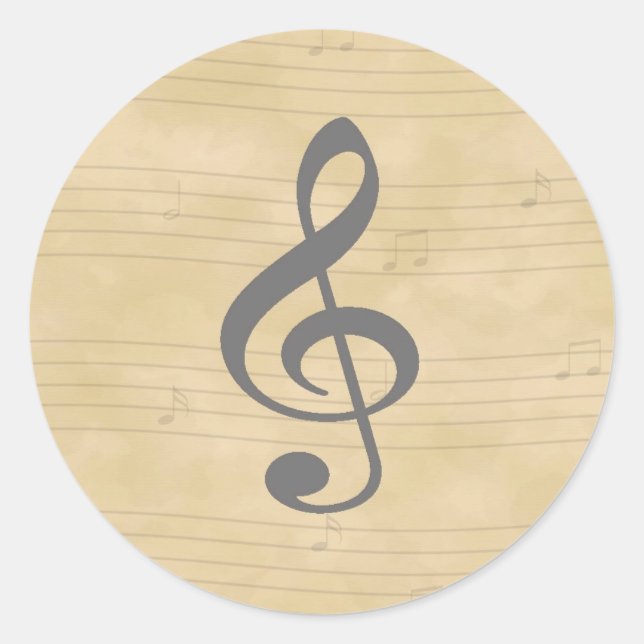 Vintage Music Sticker (Front)