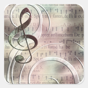 Vintage music stickers