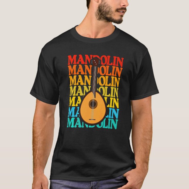 Vintage Music String Instrument Mandolin   T-Shirt (Front)