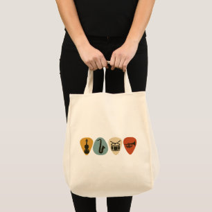 Vintage Music Vibes – Artistic Instrument Picks Tote Bag