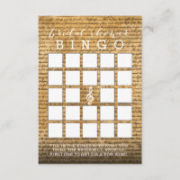 Vintage Musical Bridal Shower Bingo Cards