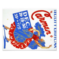 Vintage Musical Theatre "Carmen" WPA Poster