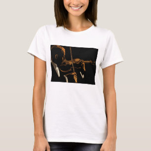 Vintage Musician, Violinist Playing Violin Music T-Shirt