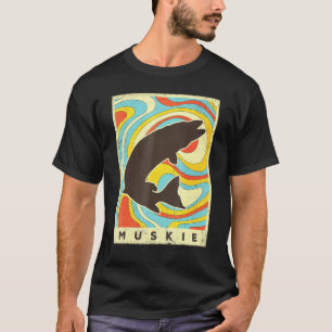 Vintage Muskie Fish Animal Retro Style T-Shirt