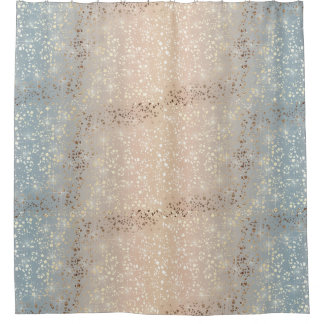 Vintage Muted 1920 Glam Gold Star Foil Sparkle Shower Curtain