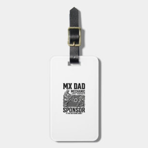 Vintage MX Dad Motocross Riding Buddy Shirt Design Luggage Tag