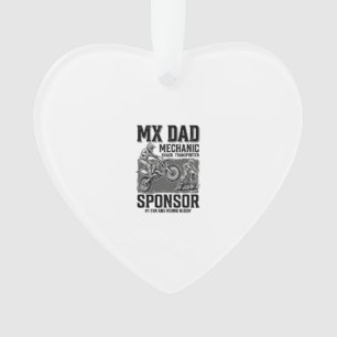Vintage MX Dad Motocross Riding Buddy Shirt Design Ornament