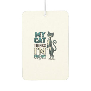 Vintage My Cat Thinks I’m Purr-Fect Cat Car Air Freshener