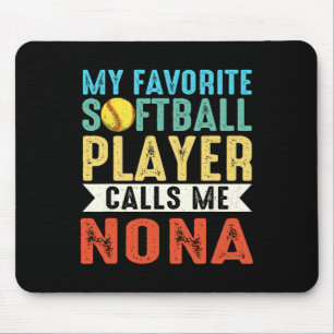 Vintage My Favorite Softll Player Calls Me Nona _2 Mouse Pad