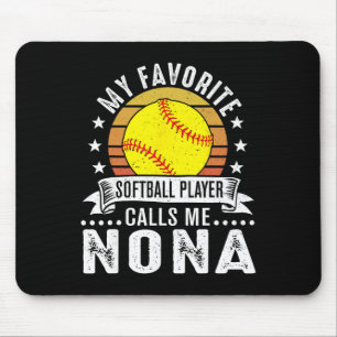 Vintage My Favorite Softll Player Calls Me Nona Mouse Pad