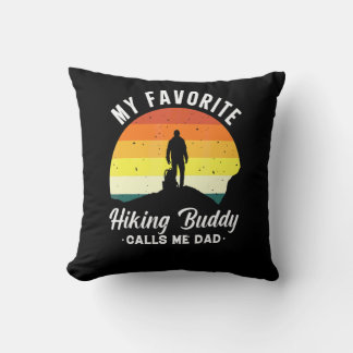 Vintage My Favourite Buddy Call Me Dad Hiking Retr Cushion