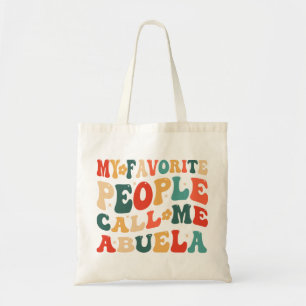 Vintage My Favourite People Call Me Abuela Retro M Tote Bag