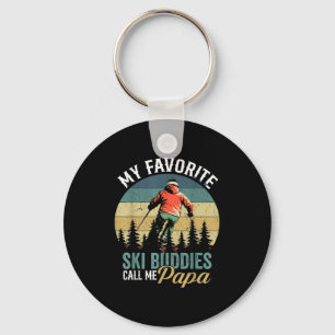 Vintage My Favourite Ski Buddies Call Me Papa Fath Key Ring