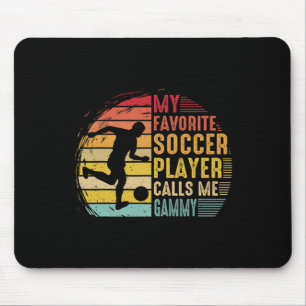 Vintage My Favourite Soccer Player Calls Me Gammy Mouse Pad