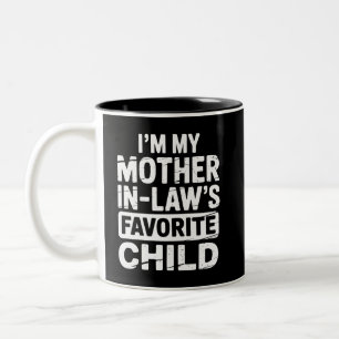 Vintage My Mother in Laws Favourite Child Humour  Two-Tone Coffee Mug
