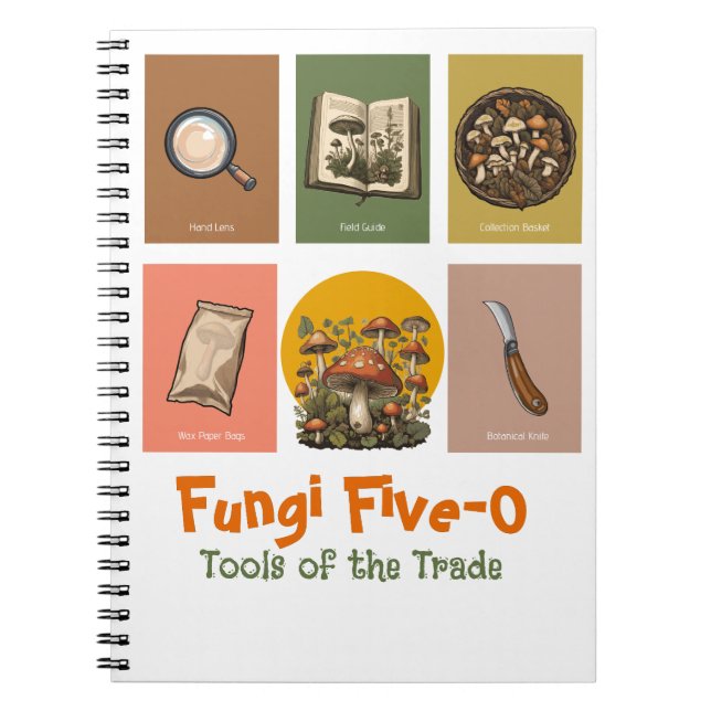 Vintage Mycologist Toolkit: Foraging Essentials Notebook (Front)