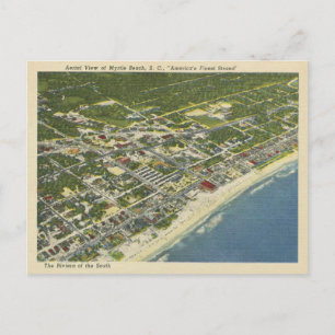 Vintage Myrtle Beach South Carolina Aerial View Postcard
