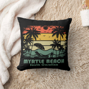 Vintage Myrtle Beach South Carolina Cushion