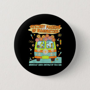 Vintage Mystery Machine Of Diagnostics Lab Week 20 6 Cm Round Badge