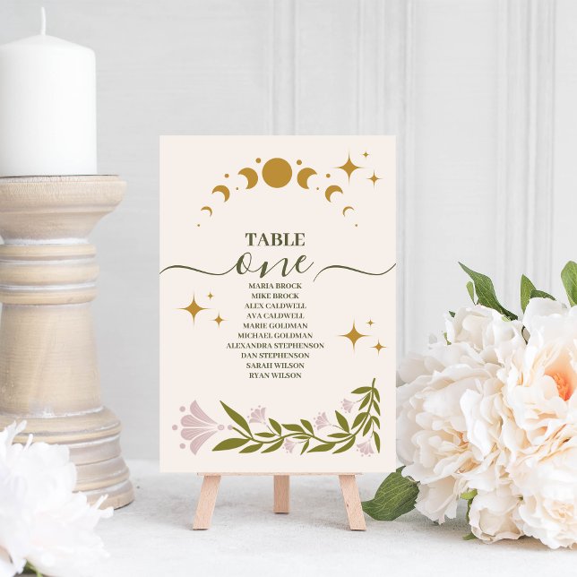 Vintage Mystical Botanical Wedding Table Number (Creator Uploaded)