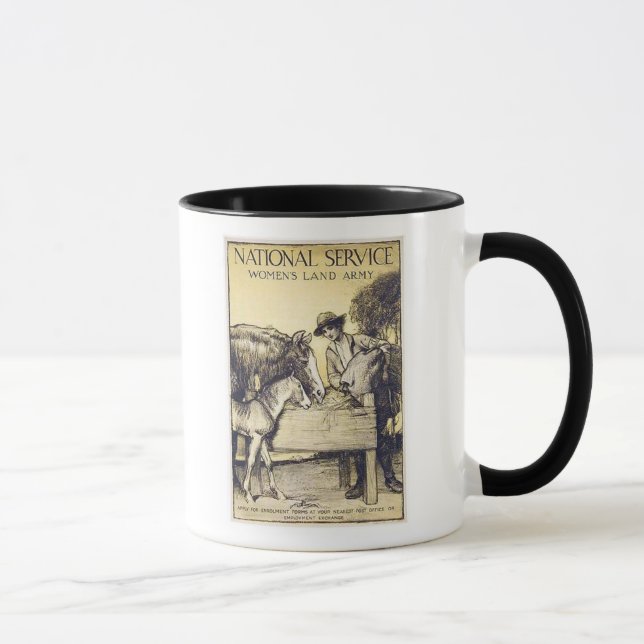 Vintage Naitonal Service Women's Land Army Recruit Mug (Right)