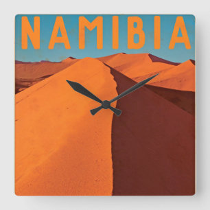 Vintage Namibia Square Wall Clock