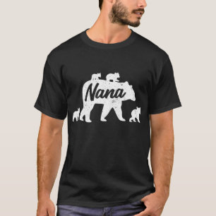 Vintage Nana Grandma Bear with 4 Cub Mother's Day T-Shirt