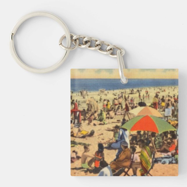 Vintage Nantasket Beach, Hull, Massachusetts Key Ring (Front)