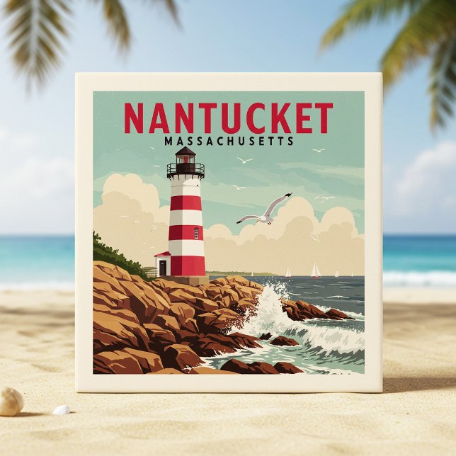  Vintage Nantucket Massachusetts Ceramic Tile (Creator Uploaded)