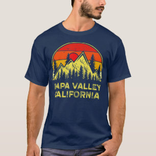 Vintage Napa Valley California CA Mountains Hiking T-Shirt