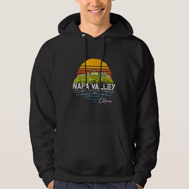 Vintage Napa Valley   Winery California Souvenir Hoodie (Front)