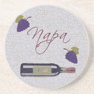 Vintage Napa Wine  Coaster