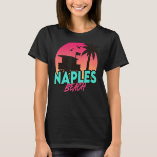 Vintage Naples Beach Florida Palm Trees Fl Retro T-Shirt