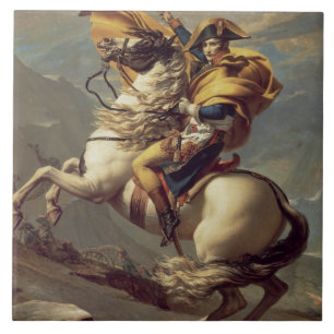 Vintage Napoleon Crossing the Alps Ceramic Tile