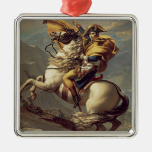 Vintage Napoleon Crossing the Alps Metal Ornament