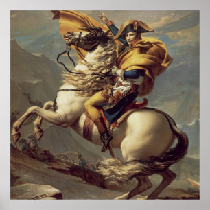 Vintage Napoleon Crossing the Alps Poster