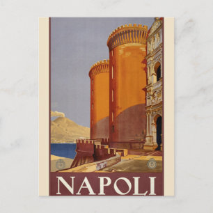 Vintage Napoli Travel Advertisement Europe Tourism Postcard