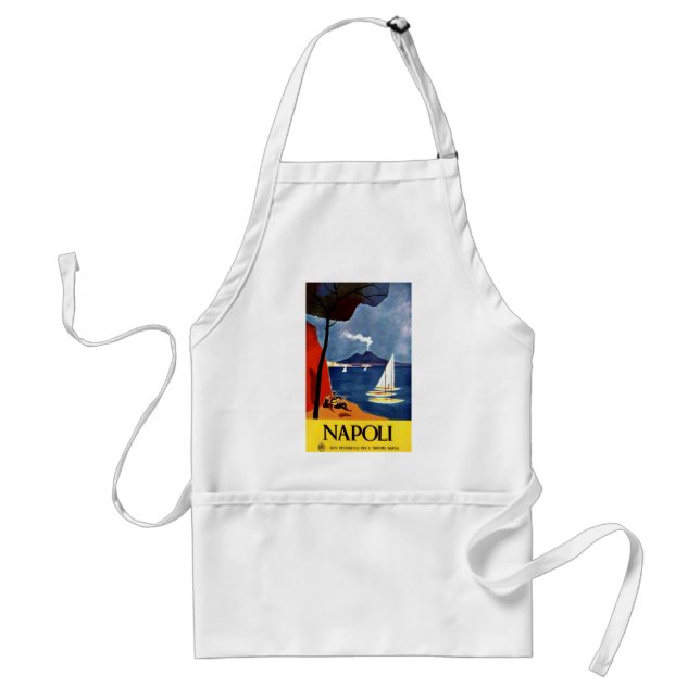 Vintage Napoli Travel Love Romance Standard Apron (Front)