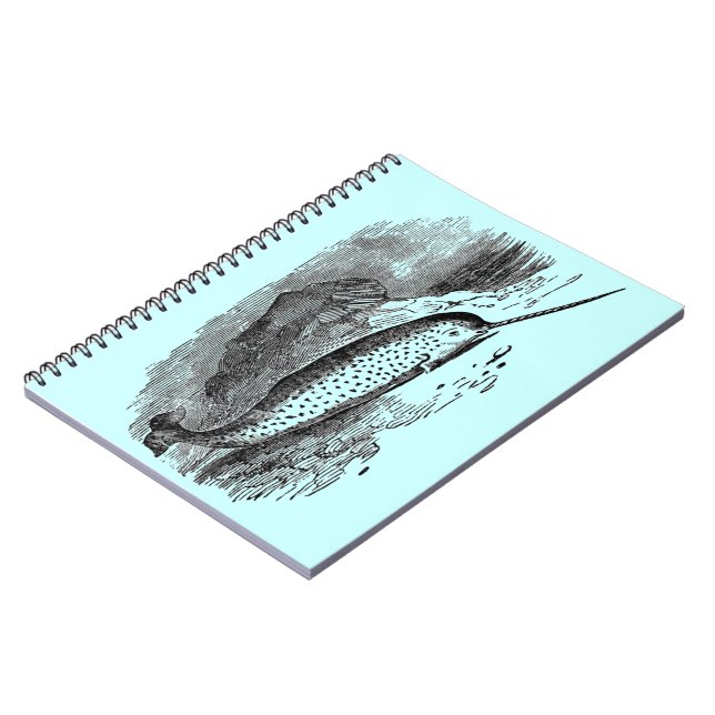 Vintage Narwhal Notebook (Left Side)