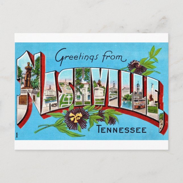 Vintage Nashville Greeting Postcard (Front)
