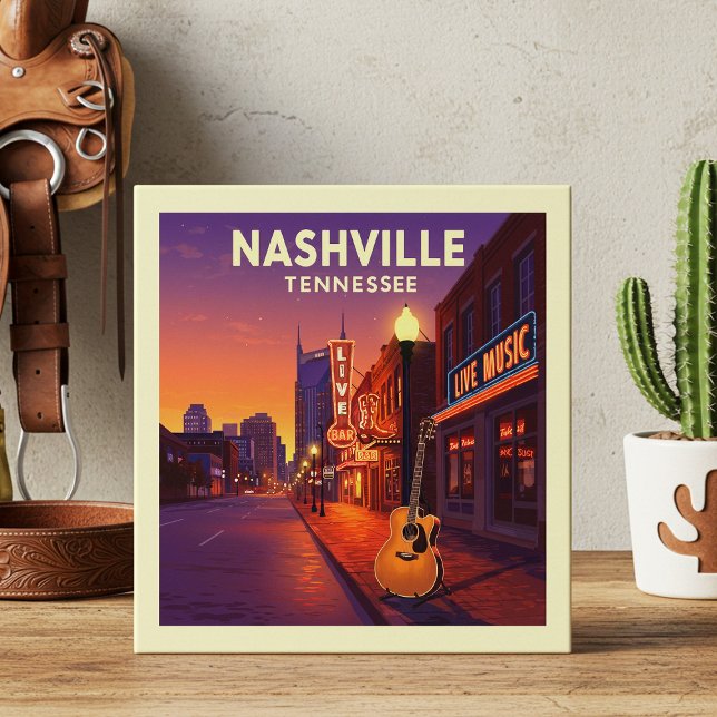  Vintage Nashville Tennessee Ceramic Tile (Creator Uploaded)
