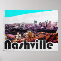 Vintage Nashville Tennessee City View
