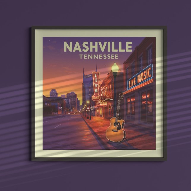 Vintage Nashville Tennessee Poster (Creator Uploaded)