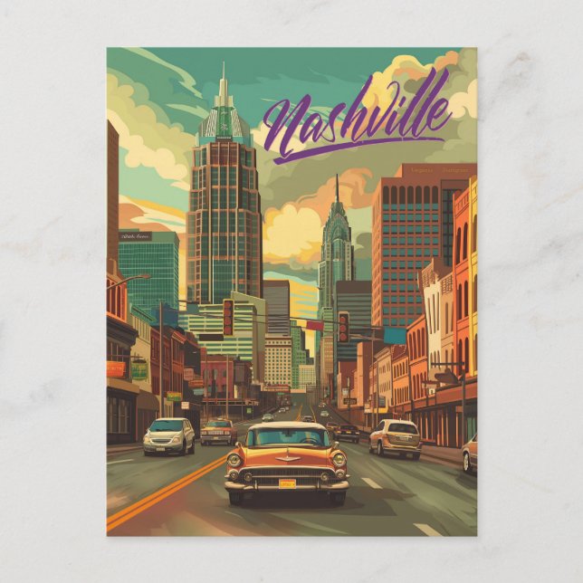 Vintage Nashville Travel  Postcard (Front)